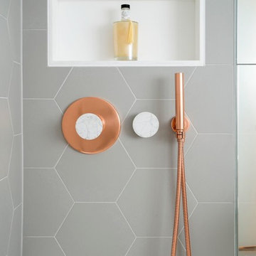 Contemporary Copper and Marble Fittings
