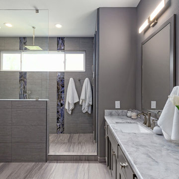 Gilroy Modern Master Bathroom with Blue Details