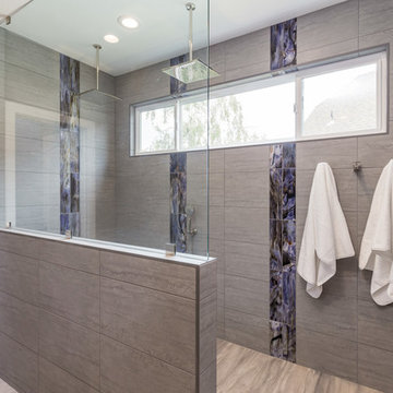 Gilroy Modern Master Bathroom with Blue Details