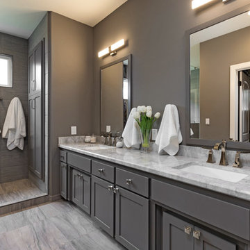 Gilroy Modern Master Bathroom with Blue Details