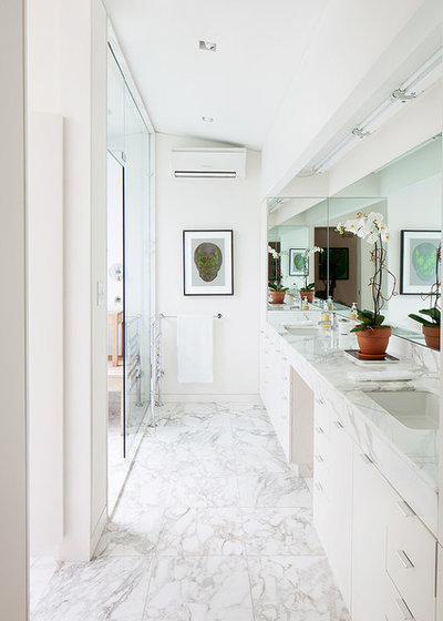 Midcentury Bathroom by Kyle Born Photography