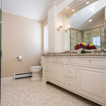 Glamorous white bathroom suite