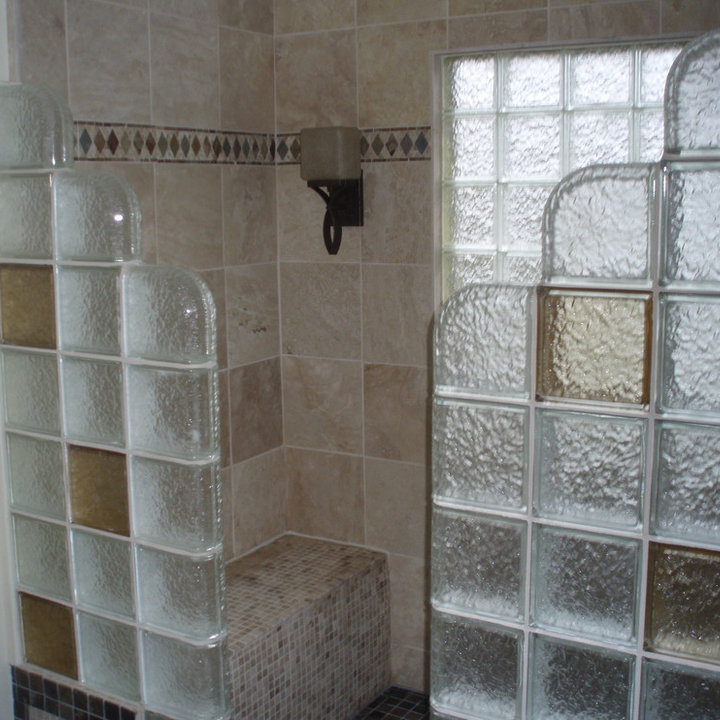 Glass Block Shower Wall Photos & Ideas Houzz