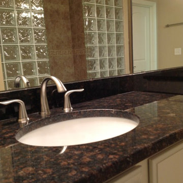Glass block shower wall Dublin Ohio