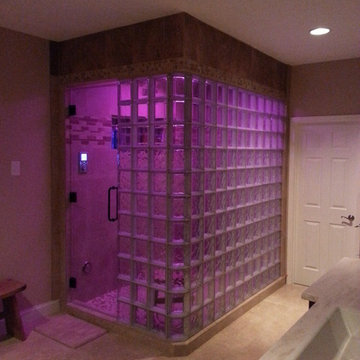 Glass Block Steam Shower