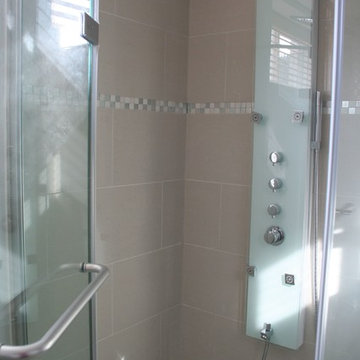 Glass corner shower