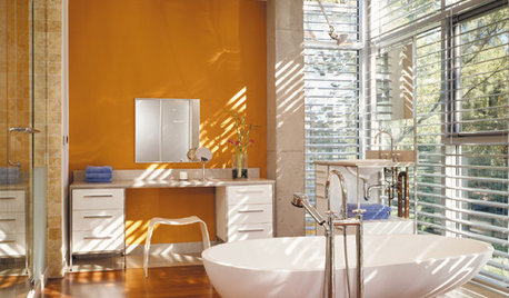Bathed in Color: When to Use Bold Orange in the Bath
