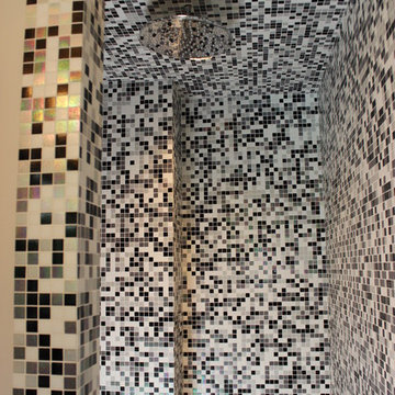 Glass Mosaic walk in shower