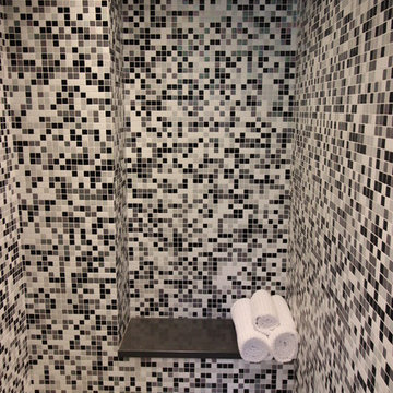 Glass Mosaic walk in shower