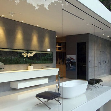 Glass Pavilion House - Master Bath
