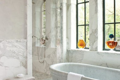 Inspiration for a contemporary bathroom remodel in Orange County