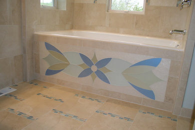 Glass Tile Bath Tub
