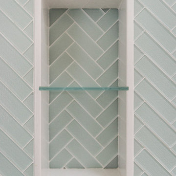 Glass Tile Shower Niche