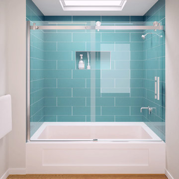 GlassCrafters' Acero Series - Frameless Shower Enclosure - Tub assembly