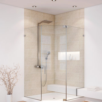 GlassCrafters' Majestic Series - Frameless Shower Enclosure- Neo-Angle