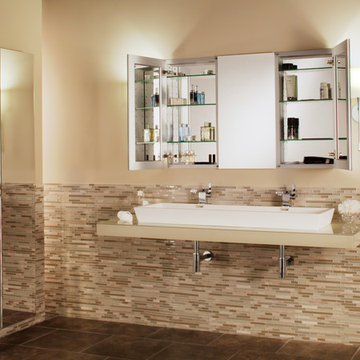 GlassCrafters' Tri-View Mirrored Medicine Cabinet