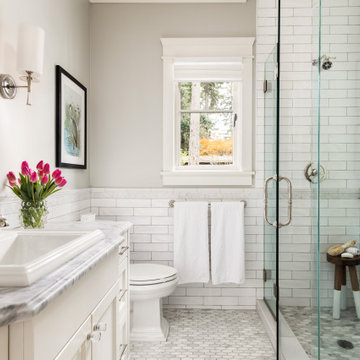75 Beautiful White Subway Tile Bathroom, Best 3×6 White Subway Tile