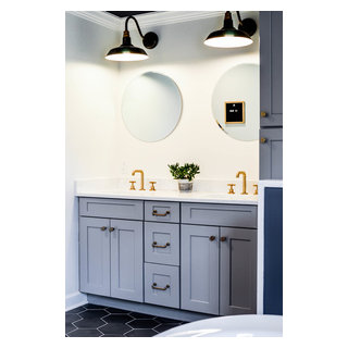 Gold Accent Bathroom Remodel - Contemporary - Bathroom - Wilmington ...