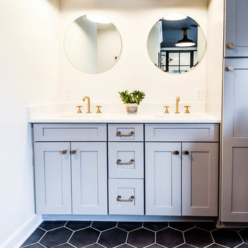 Gold Accent Bathroom Remodel