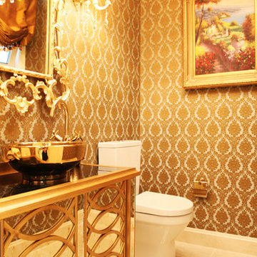 Gold Classical Mediterranean Bathroom