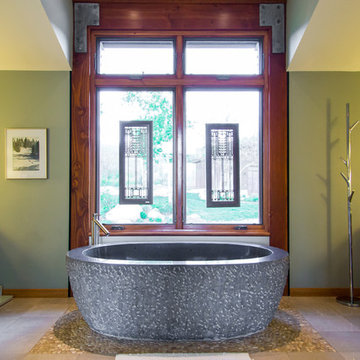 Granite tub in mountain home, Steamboat Springs, CO