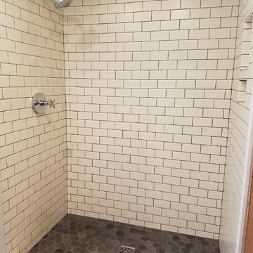 Gray & Almond Bathroom