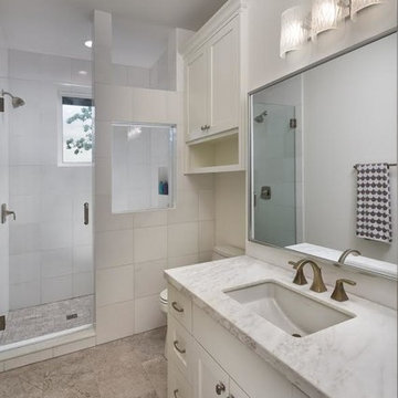 Gray and White Bathroom in Austin, TX