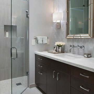 Gray & White Modern Bathroom