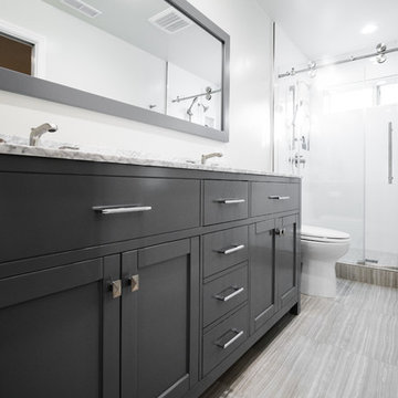 Gray Contemporary Bathroom