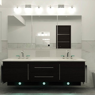 Great Neck Estates - contemporary bathroom
