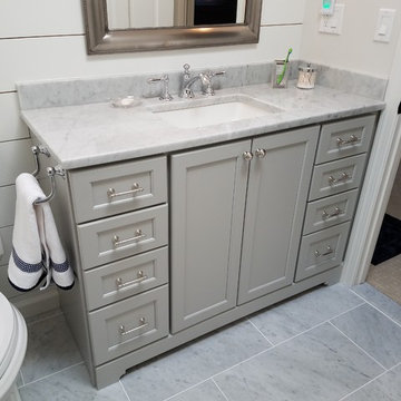 Great transitional kids bath/laundry room