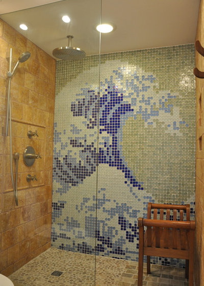トロピカル 浴室 by Fujita + Netski Architecture, LLC
