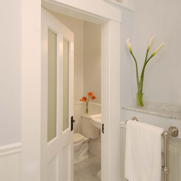 Greek Revival Bath with Transom Windows