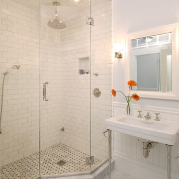 Greek Revival Bath with Transom Windows