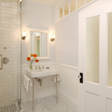Greek Revival Bath with Transom Windows