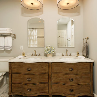 Inspiration for a timeless mosaic tile bathroom remodel in DC Metro