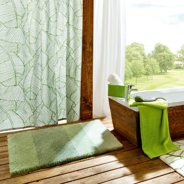 Green Wood Bathroom Decor Ideas