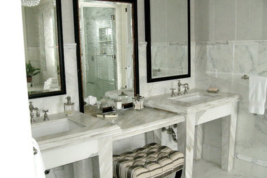 This is an example of a classic bathroom in New York.