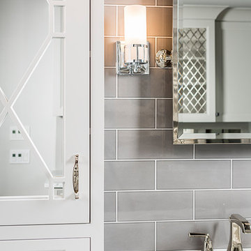 Greenwich Kitchen Cabinet Showroom - white & gray bathroom vanity