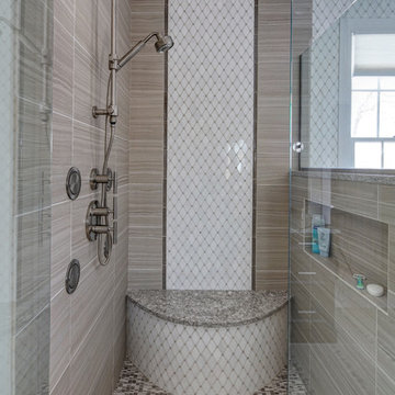 "Greige" Master Bathroom