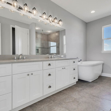 Grey and White Bathroom