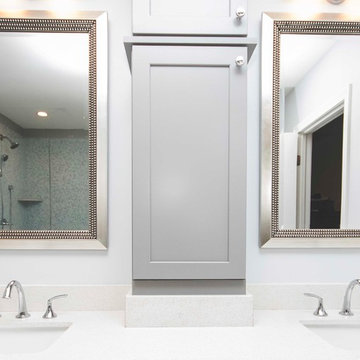 Grey and White Master Bathroom Suite, Cranston,MA