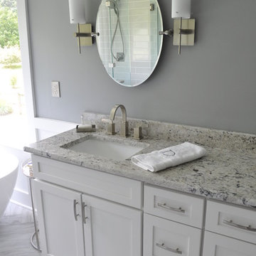 Grey & White Transitional Bathroom