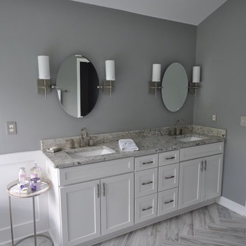 Grey & White Transitional Bathroom