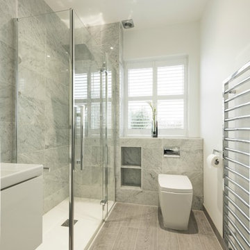 Grey Marble Luxury En Suite with Large Walk-In Shower