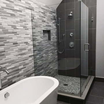 Grey Modern Master Bathroom