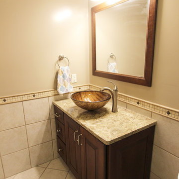 Guest Bath Cabinet & Countertop with Vessel Sink ~ Medina, OH