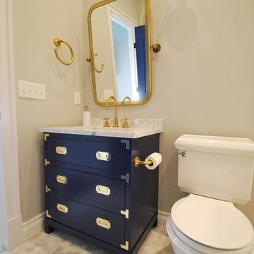Guest Bath with Custom Campaign Style Vanity