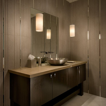 Guest Bath with tiled walls