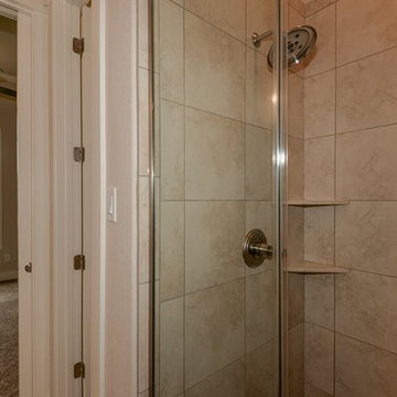 Guest Bathroom and shower with pebbles